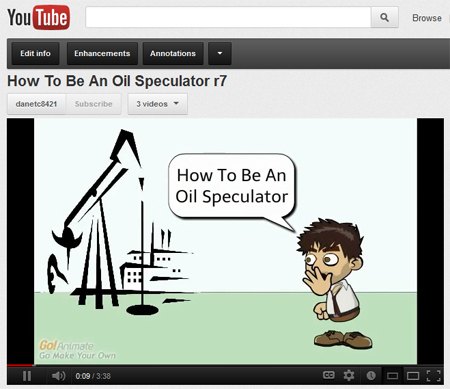 How To Be An Oil Speculator - in just three minutes - YouTube Video - Made 49% profit in oil trade in just 8 weeks