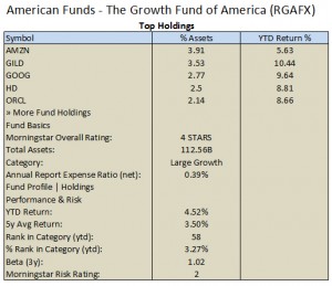 American Funds Growth Fund of America - Top Holdings